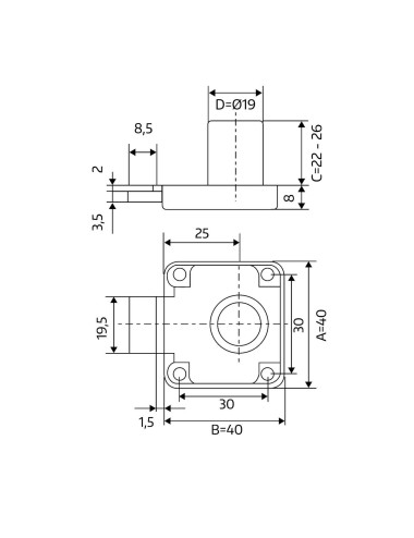 zamek meblowy GJM G138 - 5917