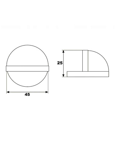 odbój drzwiowy KELOP 9782 OD5 chrom przyklejany