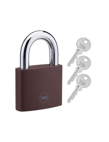 kłódka Yale YE11BR/32/118/1 żeliwna, brązowa