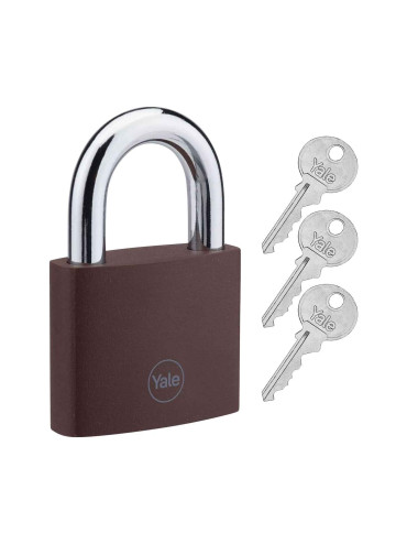 kłódka Yale YE11BR/38/124/1 żeliwna, brązowa