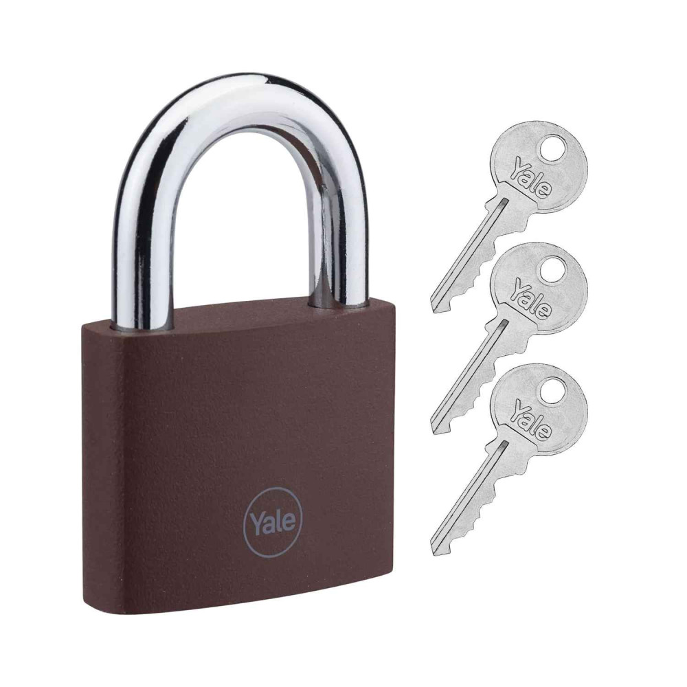 kłódka Yale YE11BR/38/124/1 żeliwna, brązowa