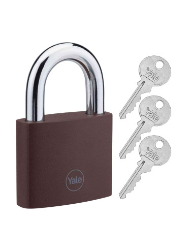 kłódka Yale YE11BR/50/128/1 żeliwna, brązowa