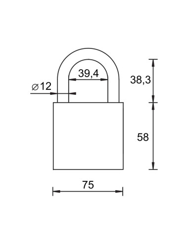 kłódka Yale YE11BR/75/137/1 żeliwna, brązowa
