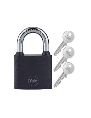 kłódka Yale Y111B/32/116/1/B żeliwna, czarna