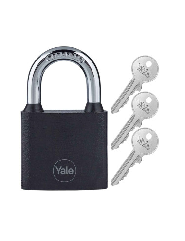 kłódka Yale Y111B/38/121/1/B żeliwna, czarna