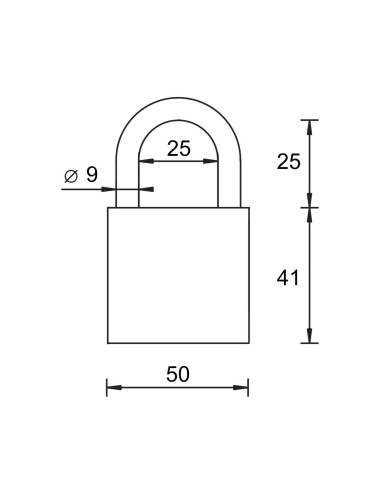 kłódka Yale Y111B/50/125/1/B żeliwna, czarna