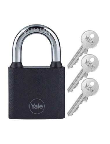 kłódka Yale Y111B/60/132/1/B żeliwna, czarna