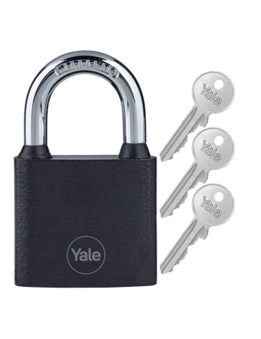 kłódka Yale Y111B/75/140/1/B żeliwna, czarna