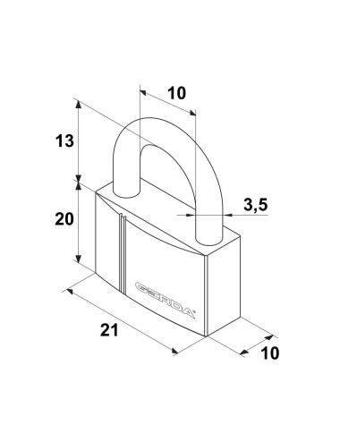 kłódka Gerda Alu Line aluminiowa