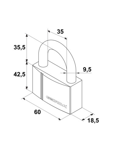 kłódka Gerda Alu Line KAP S60 aluminiowa