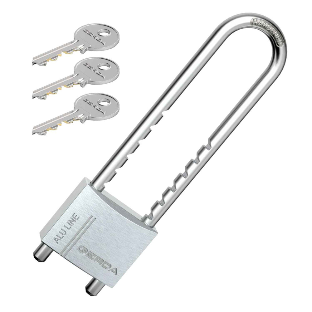 kłódka Gerda Alu Line KAP S50 aluminiowa z regulowanym pałąkiem H60-150