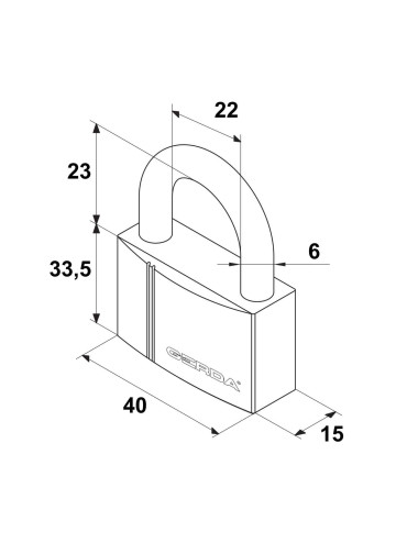 kłódka Gerda Stainless Line KNP S40 nierdzewna