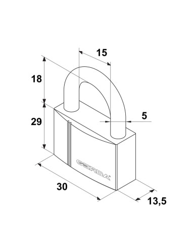 kłódka Gerda Stainless Line KNP S30 nierdzewna