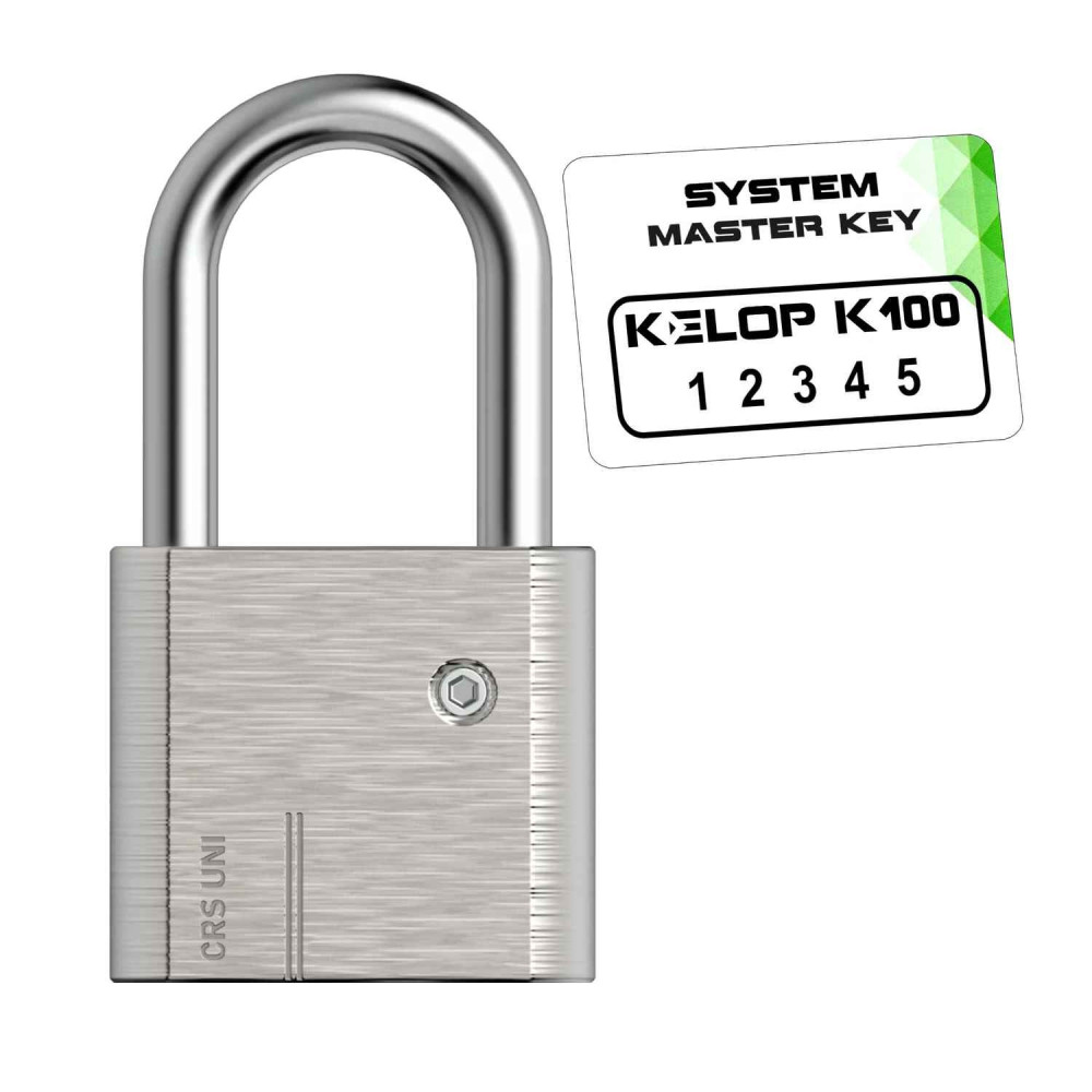 kłódka KELOP K100 CRS UNI nikiel system master key