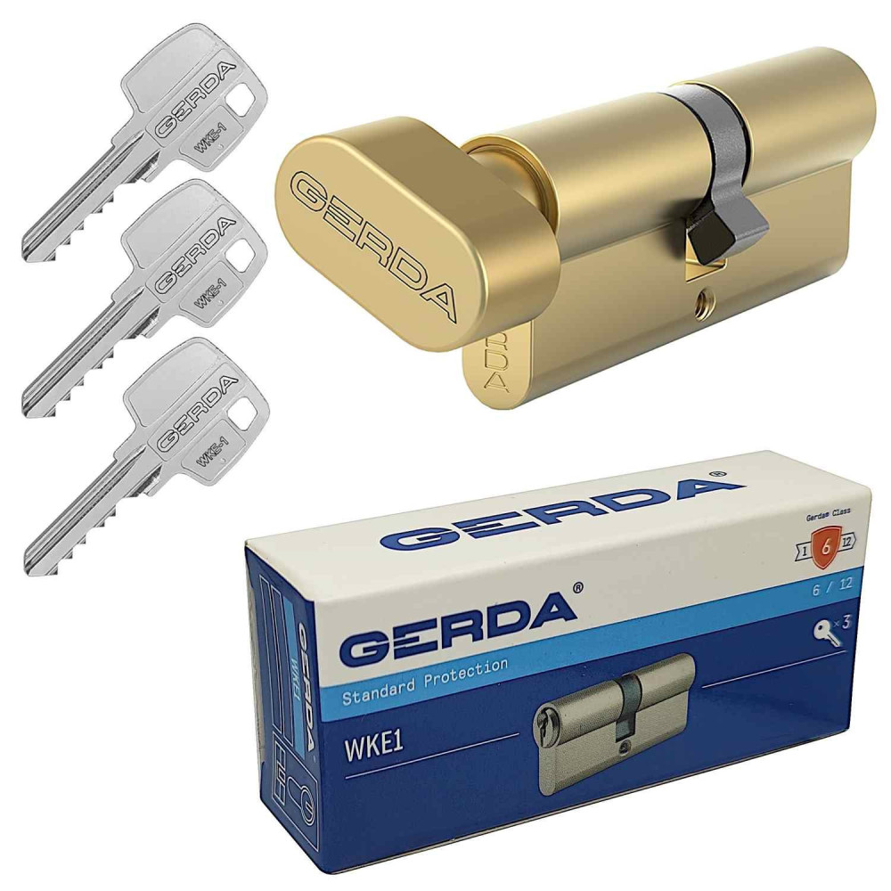 wkładka Gerda WKE1 z gałką mosiądz