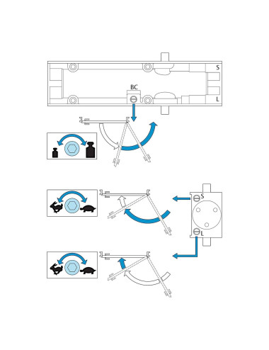 samozamykacz Assa Abloy DC135 z szyną ślizgową czarny