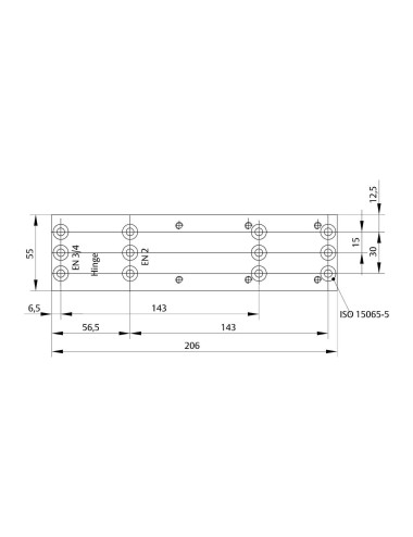 płytka montażowa Assa Abloy A161 czarna RAL 9005 do samozamykacza DC140