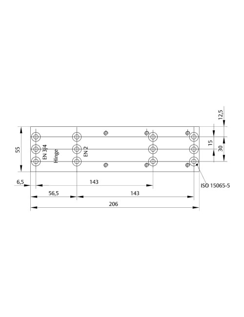 płytka montażowa Assa Abloy A161 czarna RAL 9005 do samozamykacza DC140