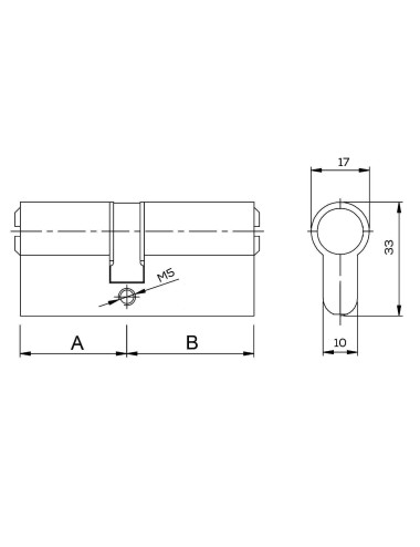 komplet wkładek Yale Y500 30/40 + 30/40G czarny