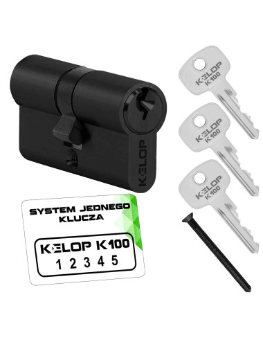 wkładka KELOP K100 czarna system jednego klucza