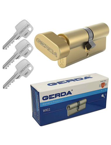 wkładka Gerda WKE1 z gałką mosiądz