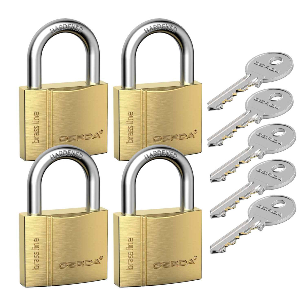 kłódki Gerda Brass Line KMZ S30 - 4 szt