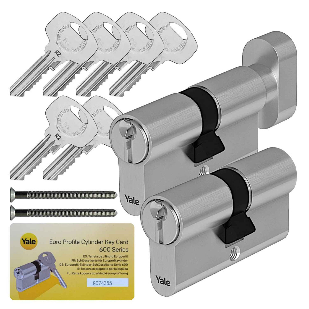 komplet wkładek Yale Y600 satyna