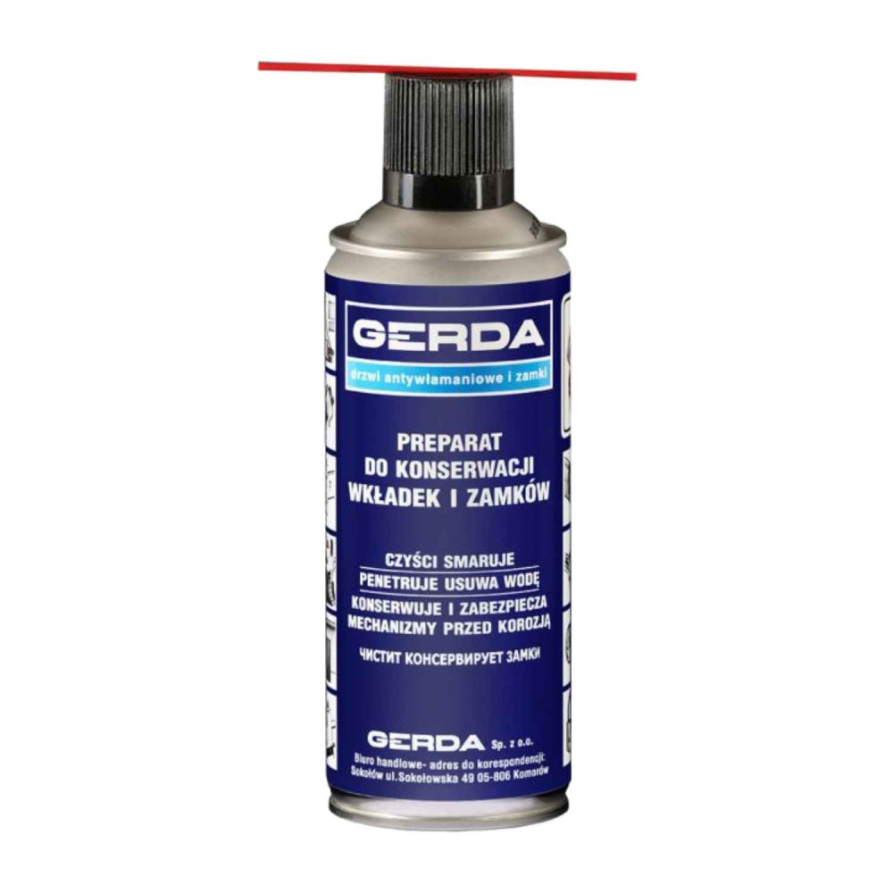 preparat do konserwacji wkładek i zamków Gerda 400 ml, smar do zamków