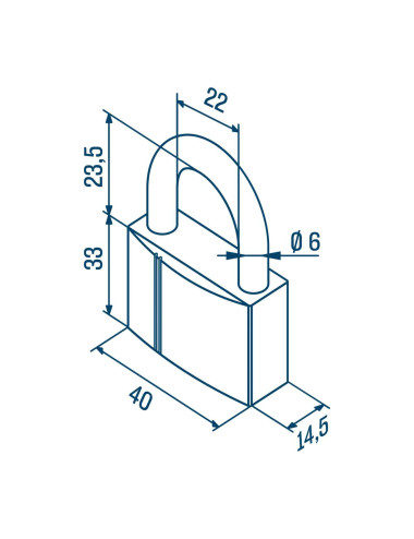 kłódka Gerda Brass Plus KMKN S40