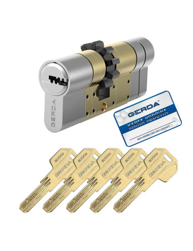 wkładka Gerda Exxo Smart modular z zębatką, nikiel satynowy