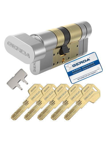 wkładka Gerda Exxo Smart modular z gałką, nikiel satynowy