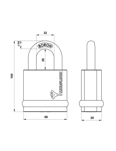kłódka Mul-T-Lock MTL400 NE14L