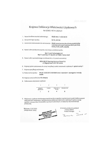 kłódka Mul-T-Lock MTL400 NE14H