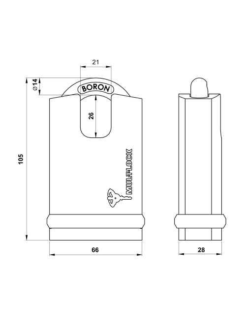 kłódka Mul-T-Lock MTL400 NE14H