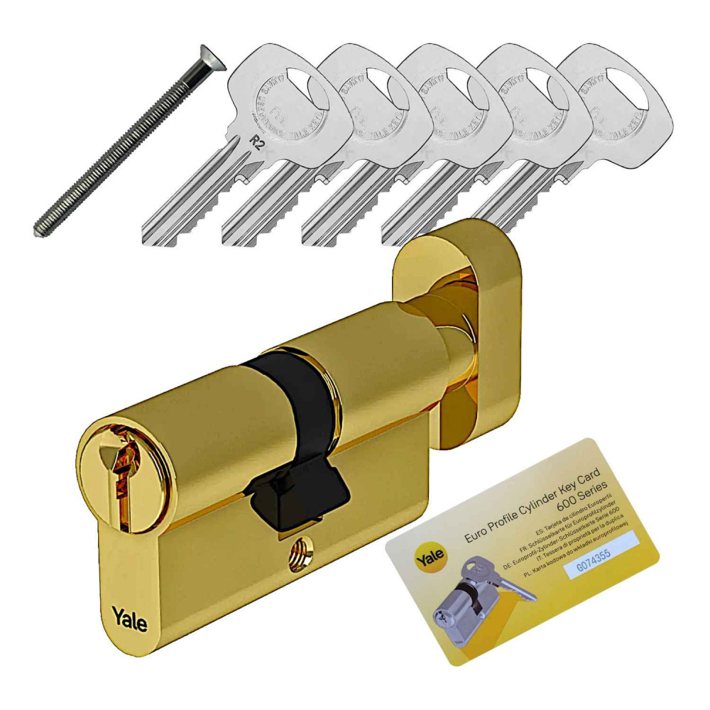 wkładka Yale Y600 z gałką mosiądz