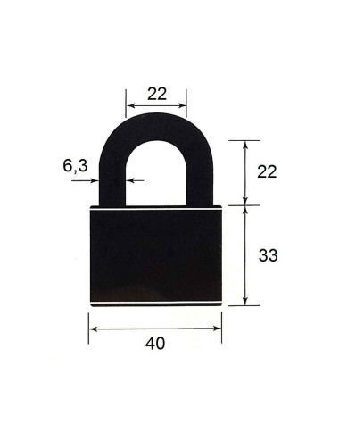 kłódki Yale Y110B/40/122/6 mosiężne - 6 szt