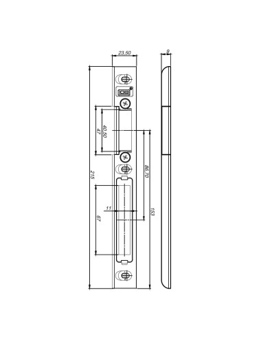 zaczep regulowany Lob RW01PZRA prawy