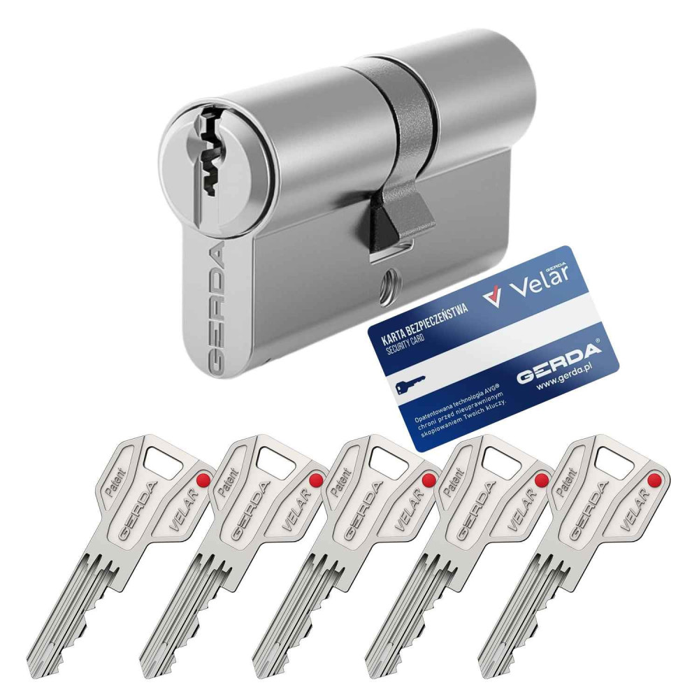 wkładka Gerda Velar Pro klucz - klucz nikiel, zabierak z bezpiecznym sprzęgłem