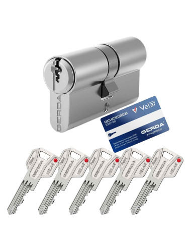 wkładka Gerda Velar Pro klucz - klucz nikiel, zabierak z bezpiecznym sprzęgłem