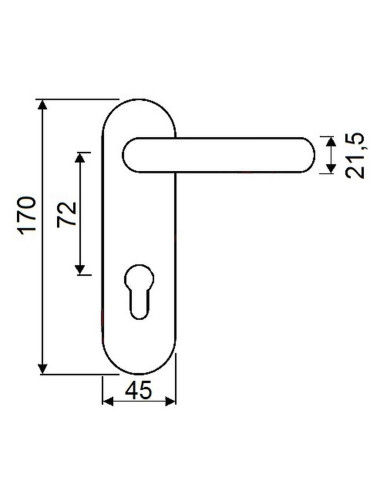 klamka Assa Abloy AHW300UUPZ/9/PG szara