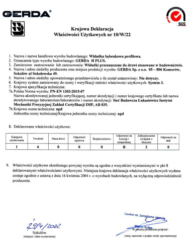 wkładka Gerda H Plus RIM...