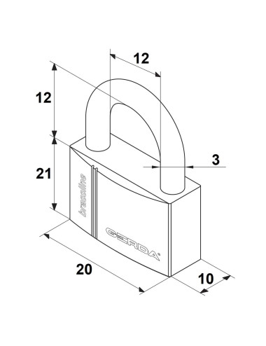 kłódka Gerda Brass Line KMZ...