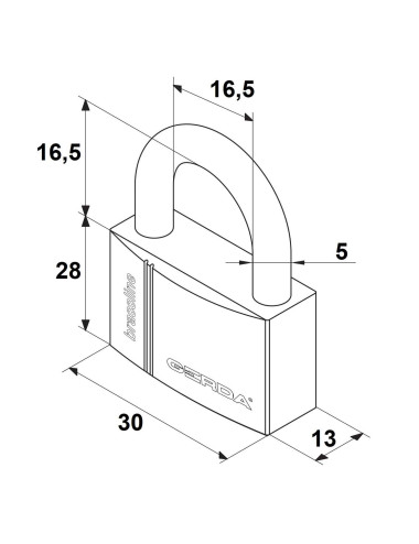 kłódka Gerda Brass Line KMZ...