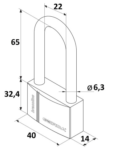 kłódka Gerda Brass Line KMZ...