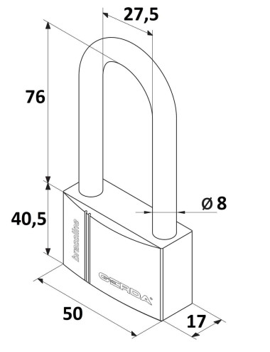 kłódka Gerda Brass Line KMZ...