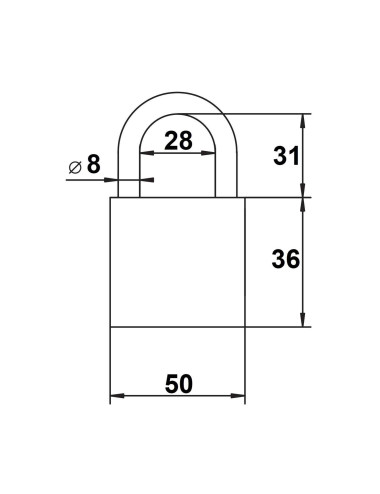 kłódki Lob KS50 - 3 szt