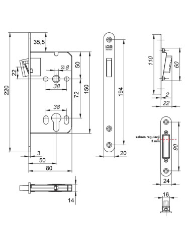 zamek magnetyczny Lob Z75MB...