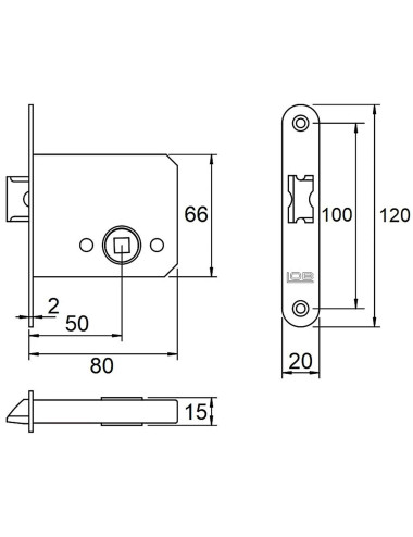 zamek Lob Z050 na klamkę