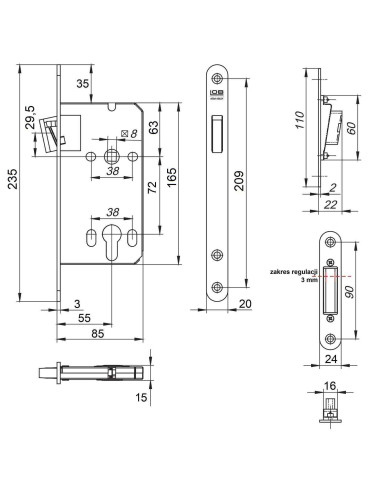 zamek magnetyczny Lob Z75MB...
