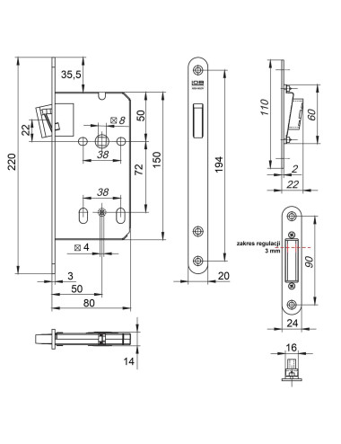 zamek magnetyczny Lob Z75MC...